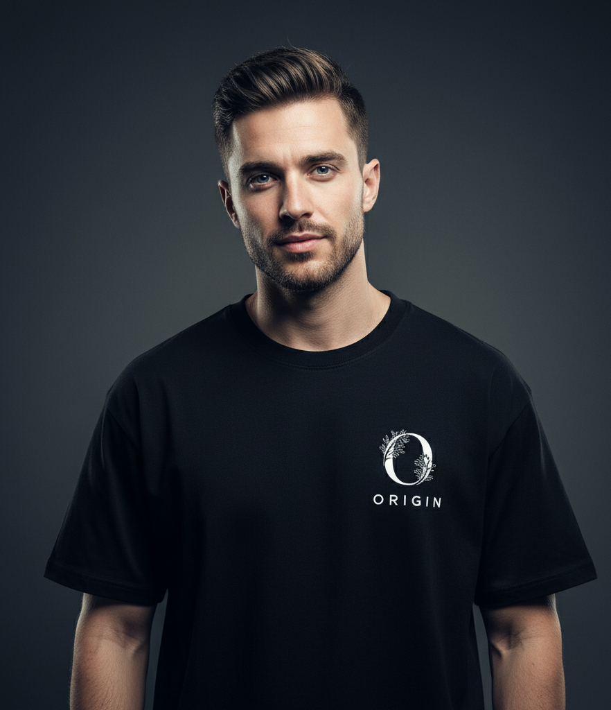 Premium Black Cotton T-Shirt for Men