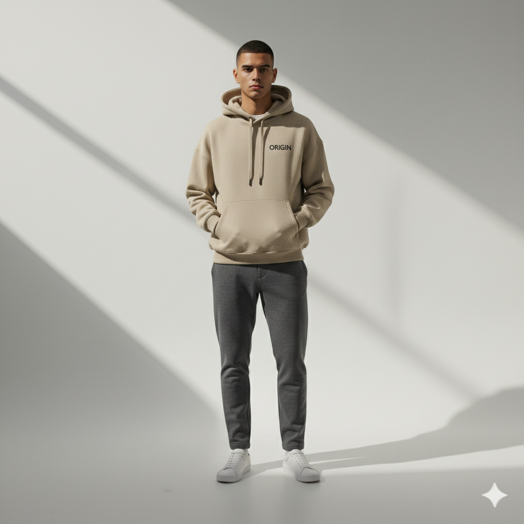 Sand Beige Hoodie – Everyday Urban Essential